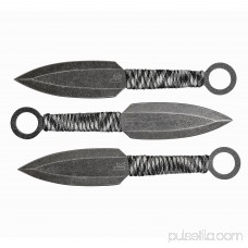 Kershaw Ion Throwing Knife Set (1747BWX); Three Full Tang 4.5 In. High-Performance 3Cr13 Double-Edged Spearpoint Blades; Black-Oxide Finish; Paracord Wrapped Handle; Includes Nylon Storage Sheath; 4 OZ 554590428